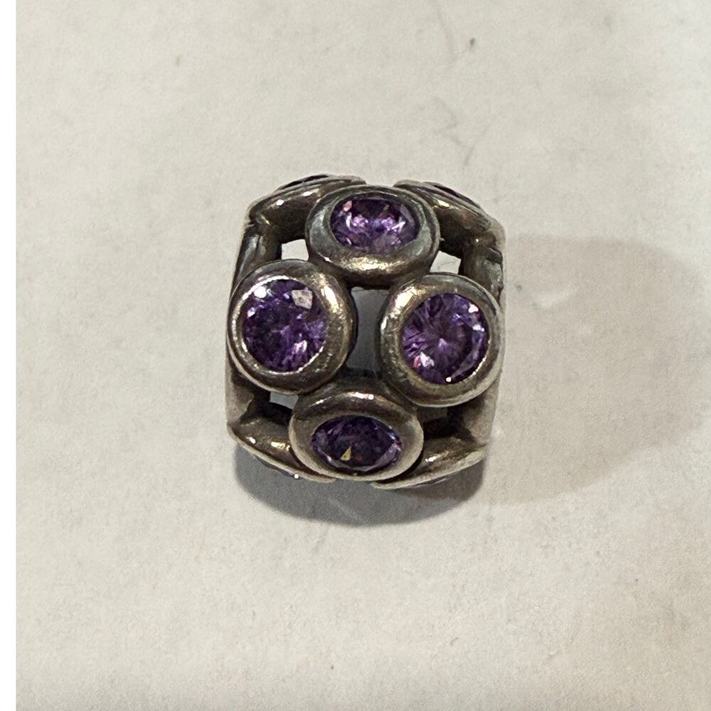 Pandora Charm - Purple whimsical Lights CZ Sterling Silver for bracelet